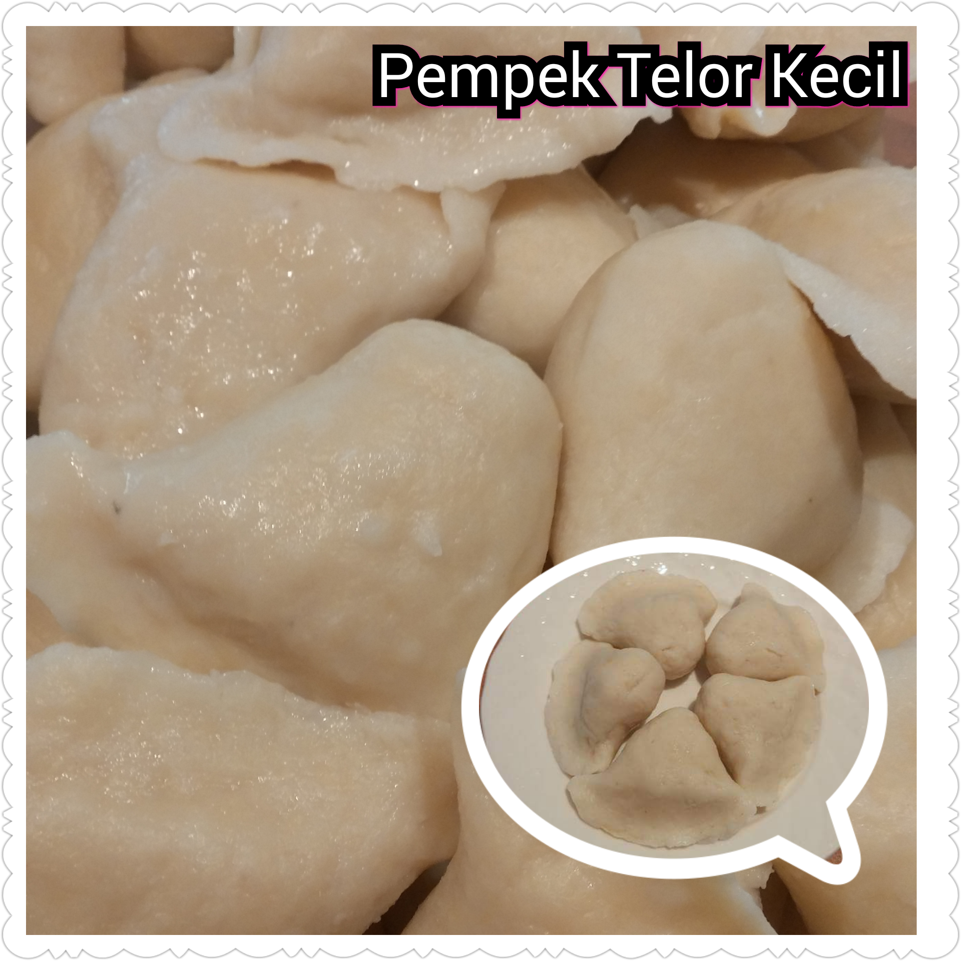 Paket Pempek Telur Kecil (Palembang Fish cake filled with a whipped egg mix) - In Stock