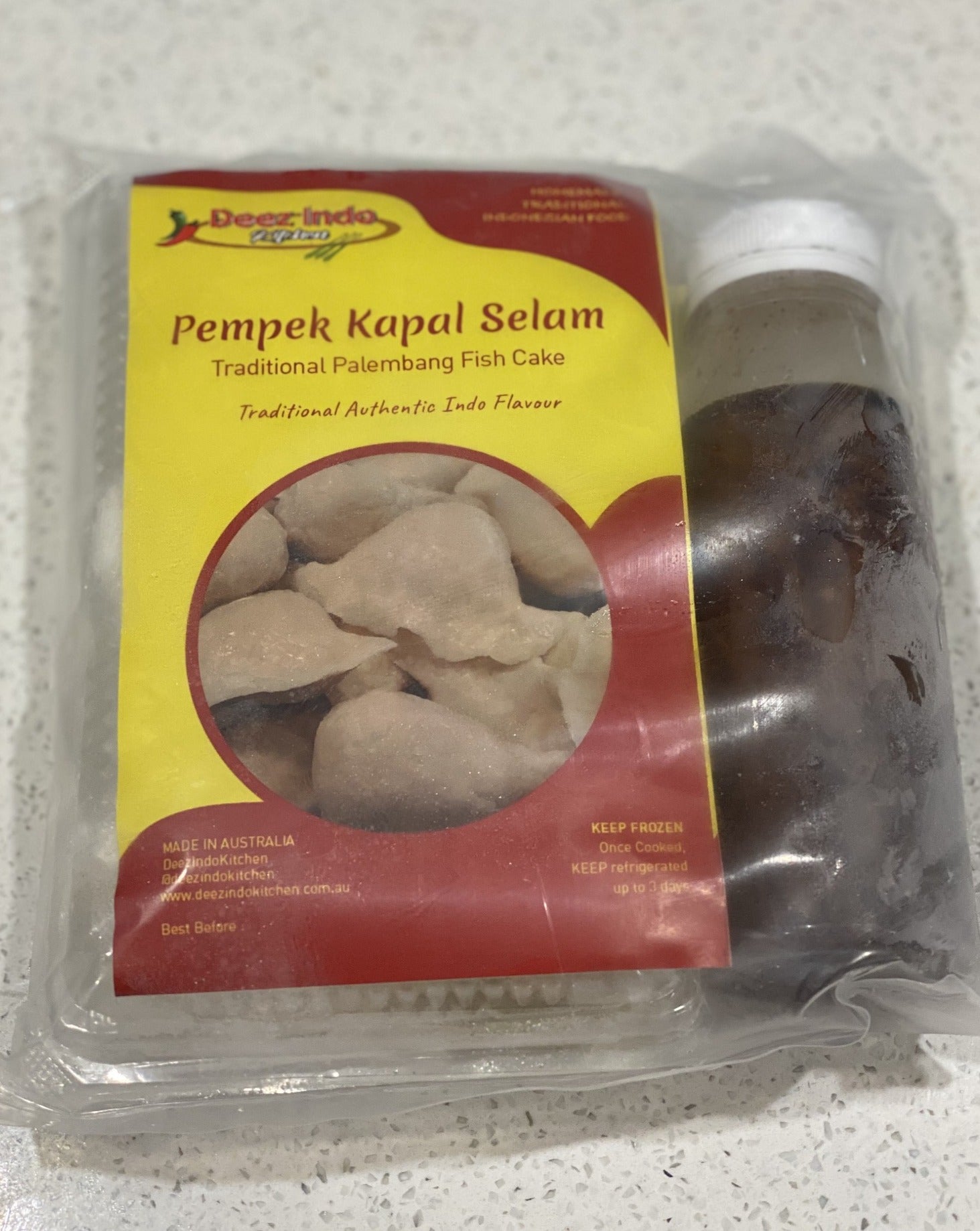 Pempek Selam Besar Packet  (Fish Cake Filled Whole Egg) - In Stock